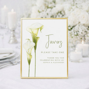 Faveurs de poster de mariage "Callas délicats".