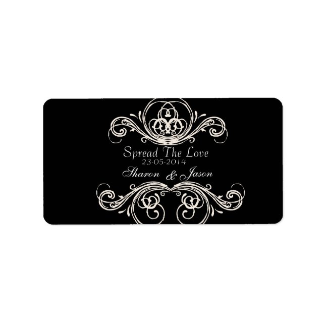 Faveurs Mariage Jam Jar Étiquettes Étaler L'Amour (Devant)