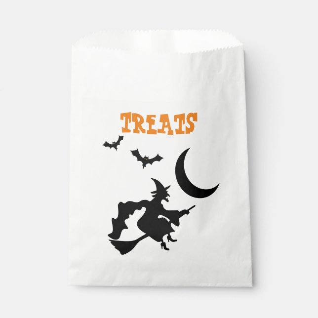 Favor Bags - Witch Flying High Treats Bags (Front)