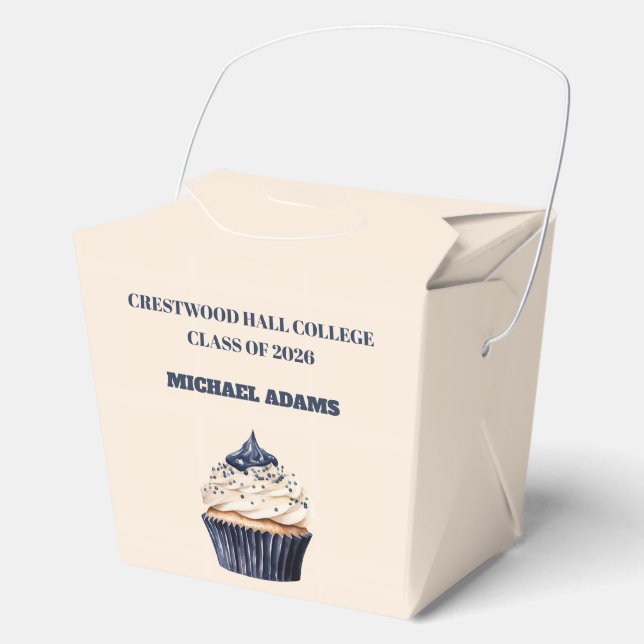 Favor Box-| Custom Name Class Year Party Favor Box (Front)