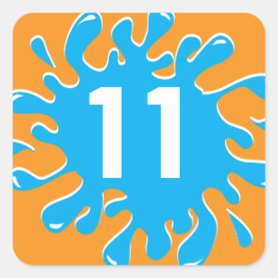 Favor / Sticker Étiquette - Splashing Fun au solei