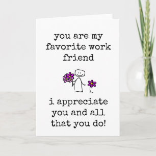 Favori Ami De Travail, Carte D'Appréciation Cowork