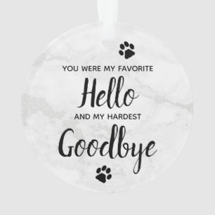 Favori Hello Hardest Goodbye Pet Photo Memorial