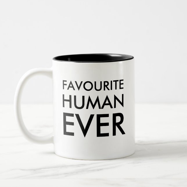 Favori Humain Jamais Mug | Cadeau de la Saint Vale (Gauche)