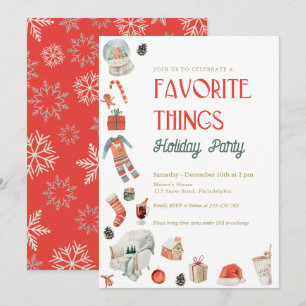 Favoris Fête cadeau échange de cadeaux Invitation
