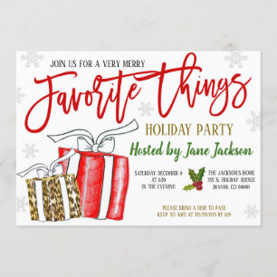 Favoris Noël Fête Invitation