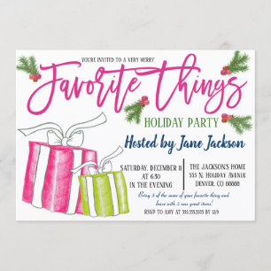 Favoris Noël Fête Invitation