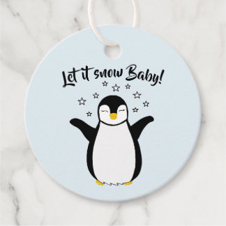 Favoriser les étiquettes avec mignon bébé pingouin