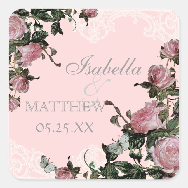 Favoriser Stickers Cadeaux ou Seals, Trellis Rose  (Devant)