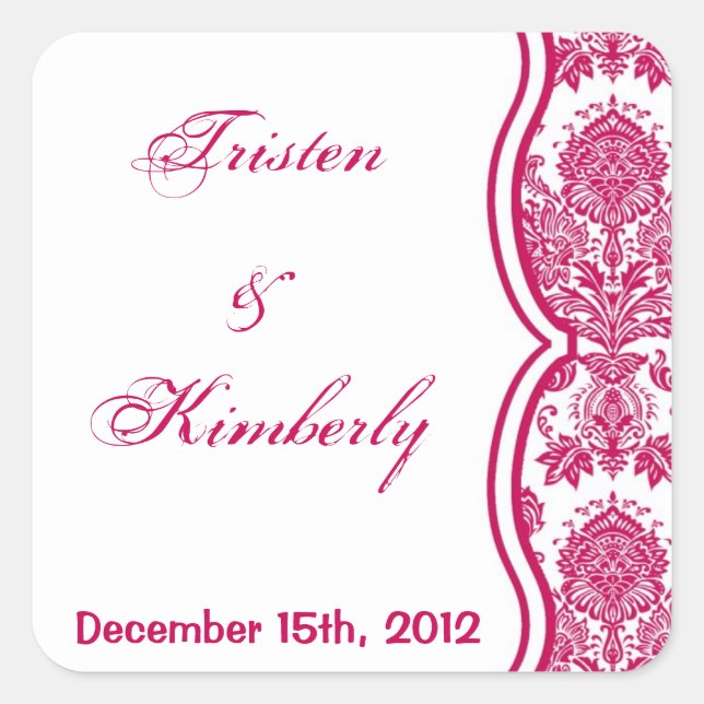 Favoriser Stickers Fusia White Damask Lace Imprima (Devant)