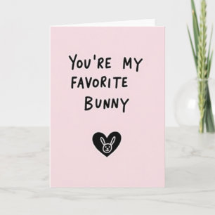 Favorite Bunny Heart Card