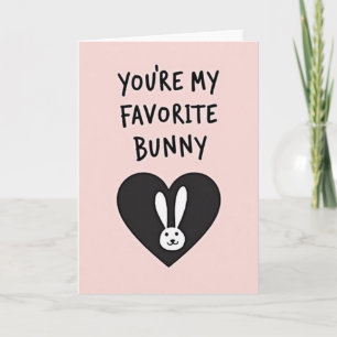 Favorite Bunny Love Heart Card