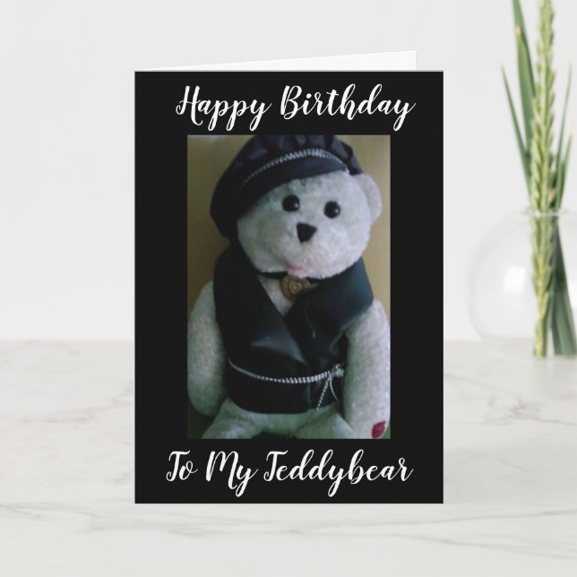**FAVORITE CUDDLER & TEDDYBEAR** HAPPY BIRTHDAY CARD (Front)