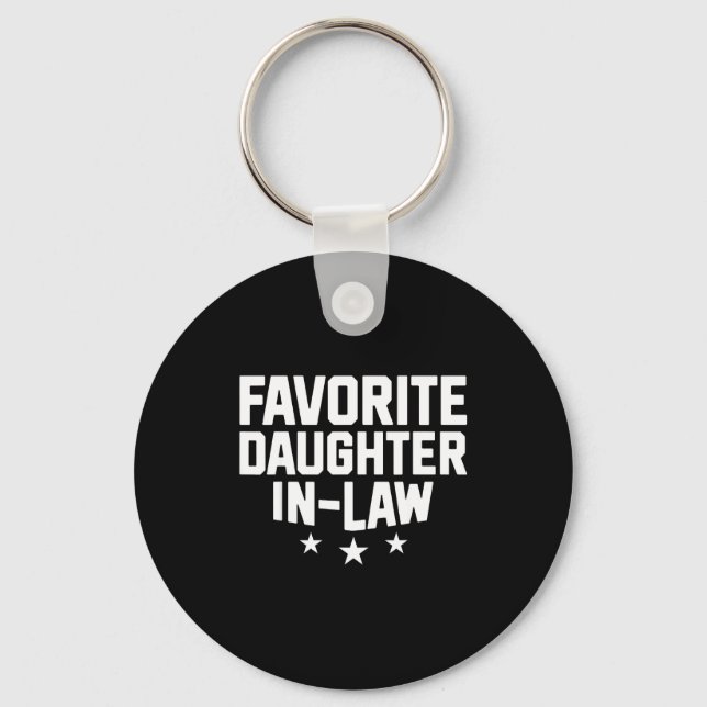 Favorite Daughter-in-law Funny Wife Mom Mother's D Keychain (Front)