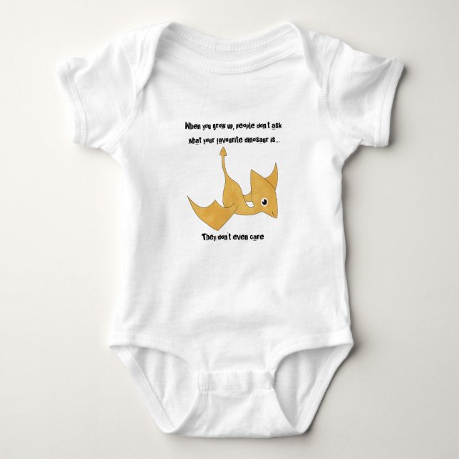 Favorite Dinosaur featuring the Pterodactyl Baby Bodysuit (Front)
