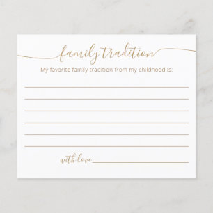Favorite Family Tradition carte Baby shower fête