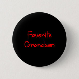 Favorite Grandson Fathers Day  2 Inch Round Button