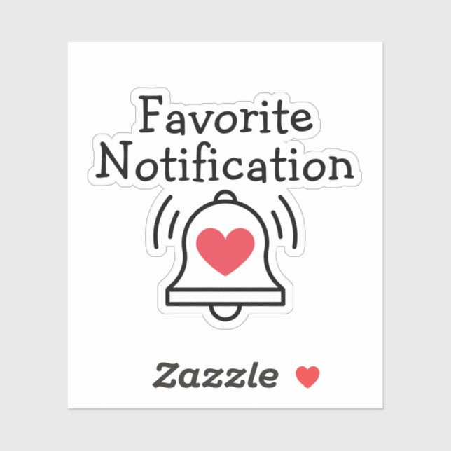 Favorite Notification Modern Love Bell Black Red (Sheet)