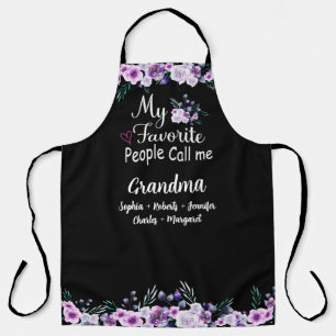 Favorite People Call Me Grandma   Grandkids Name Apron