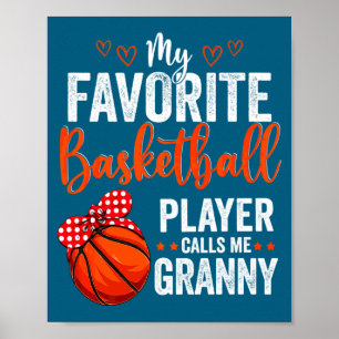 Favorite players call granny basketball gra t shir poster