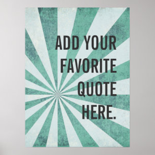 Favorite Quote Poster, Custom Personalized Poster