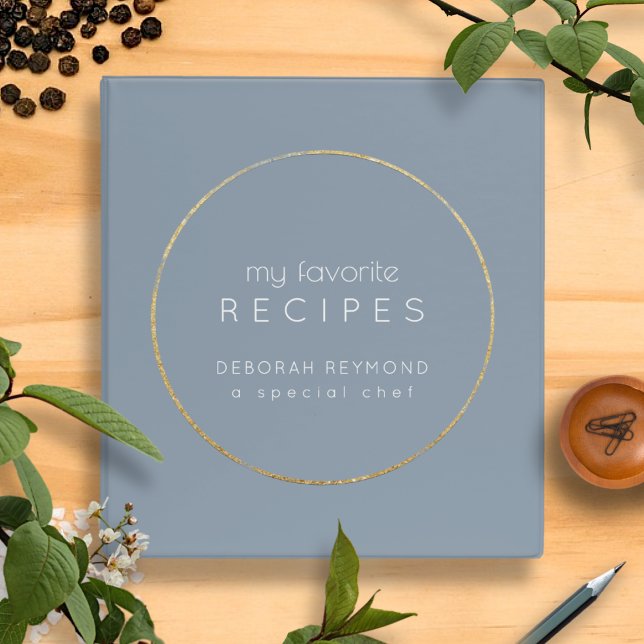 Favorite Recipes Binder Book Dusty Blue (Creator Uploaded)