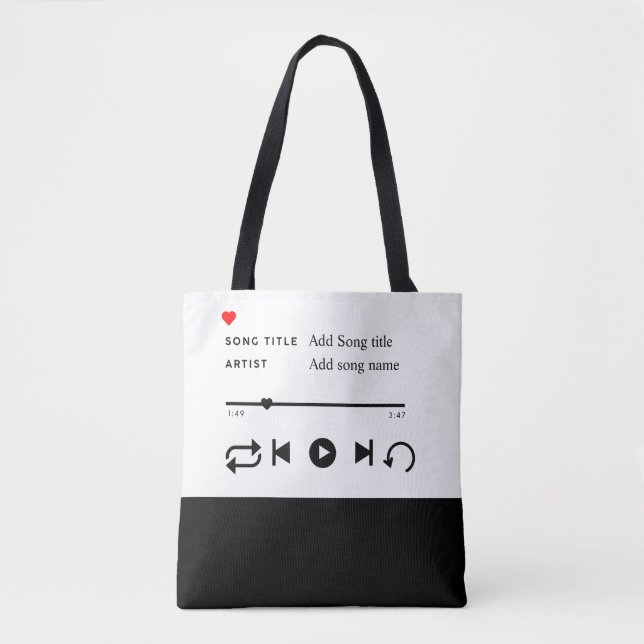 Favorite Song shopping Book Tote Bag (Front)