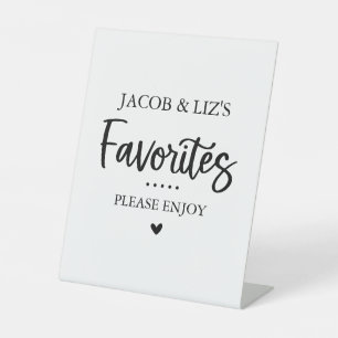 Favorite Sweets and Treats Favor Table Sign