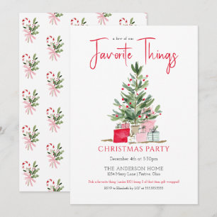 Favorite Things Christmas Party Invitation
