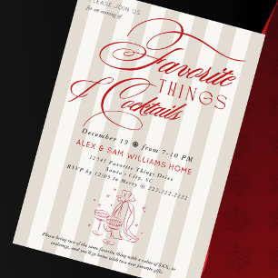 Favorite Things & Cocktails Holiday Gift Exchange Invitation
