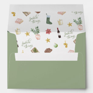 Favorite Things Gift Exchange Invitation Envelopes