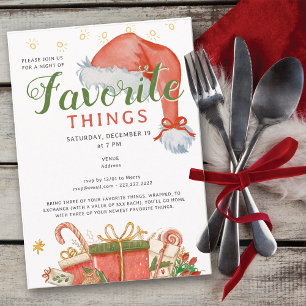 Favorite Things Party Holiday Fav Gift Exchange Invitation