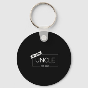 Favorite Uncle Est 2025 Nephew Niece Pocket Design Keychain