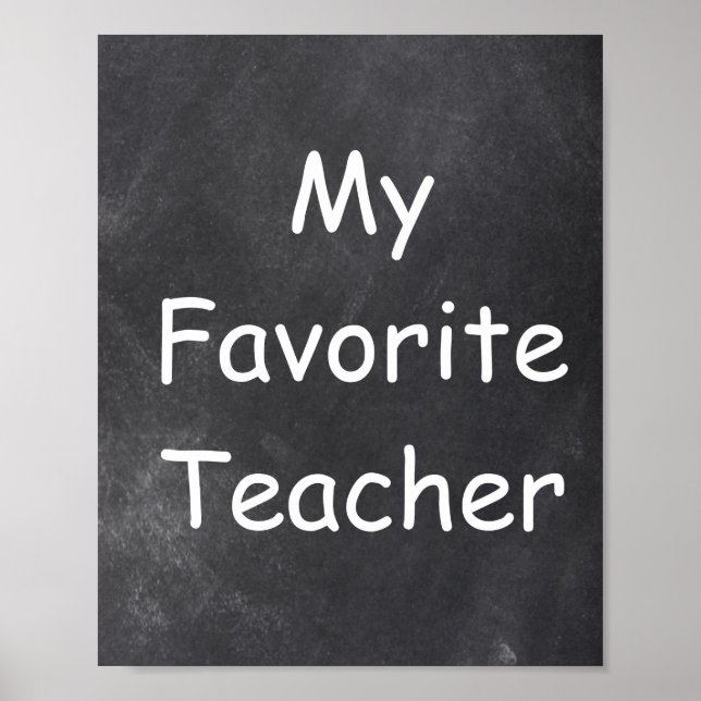 FavoriteTeacher Chalkboard Design Class Decoration (Front)