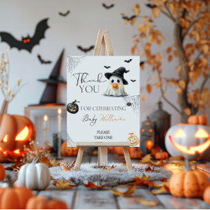 Favors Little Boo Baby Shower Halloween Poster