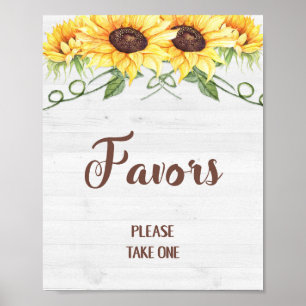FAVORS Sunflowers Party or Shower Sign