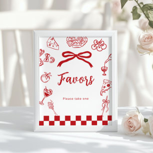 Favors That's Amore Italian theme bridal shower Poster