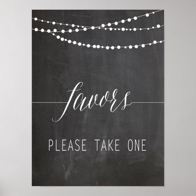 FAVORS Wedding sign | Calligraphy (Front)