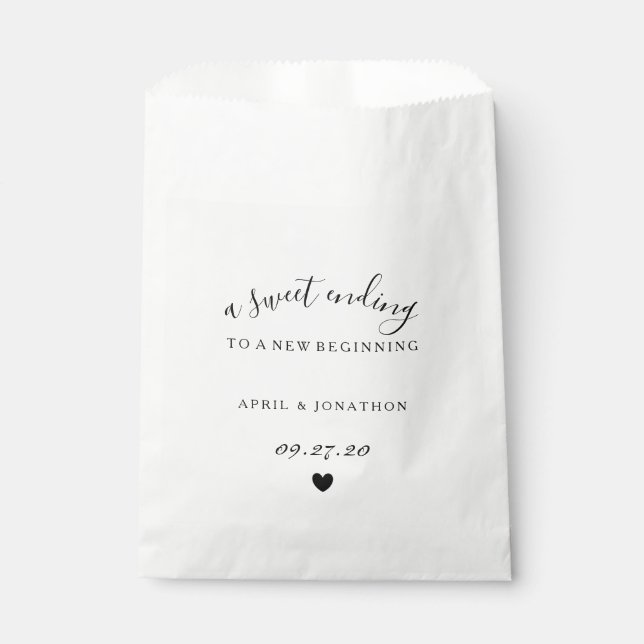Favour Bag - A Sweet Ending (Front)