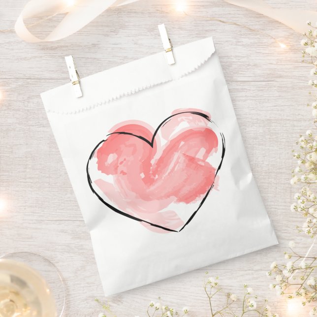 Favour Bags With Cute Heart (Clipped)