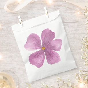 Favour Bags With Watercolor Flowers
