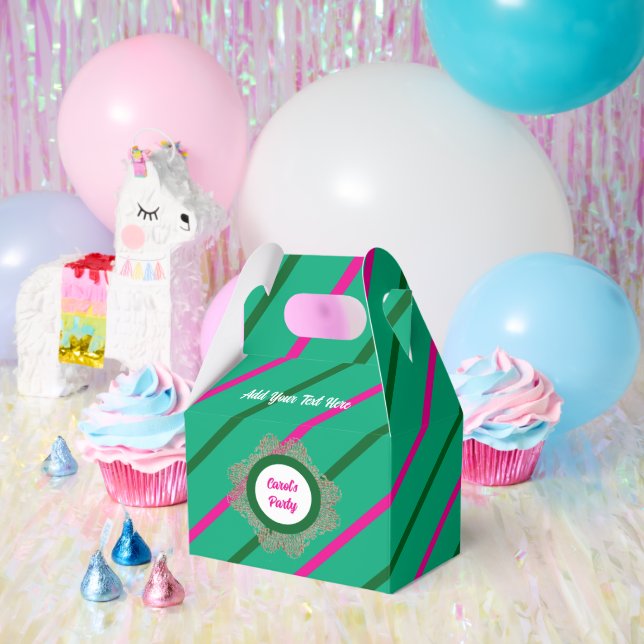 Favour Box 5 Green(Pink Green) RFPMDesigns ©️2024 (Party)