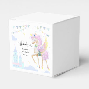 Favour Box for a baby shower with unicorn.