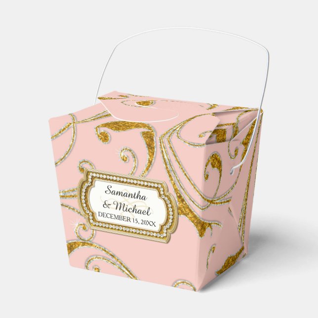 Favour Box Glam Old Hollywood Regency Black Tie (Front Side)