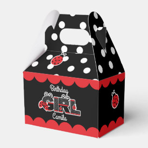 Favour Box Lady bug birthday Girl