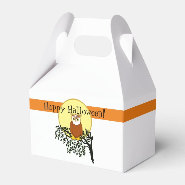 Favour Box - Owl on Branch (Front Side)