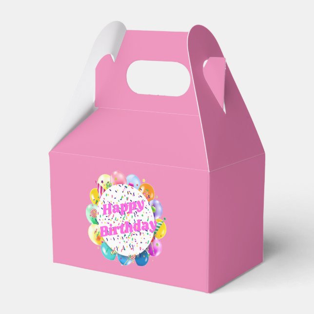Favour box party (girls birthday) (Front Side)