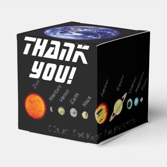 Favour Box Planets, Outer Space, Earth Solar Syste (Back Side)