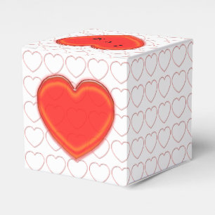 Favour Box – Red Heart with Initials