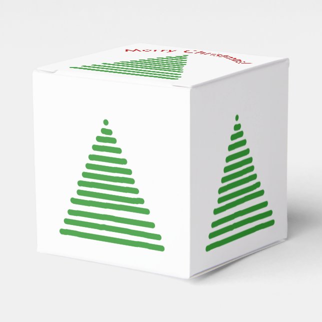 Favour Box - Stylized Christmas Trees (Front Side)